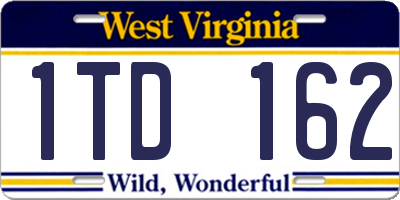 WV license plate 1TD162