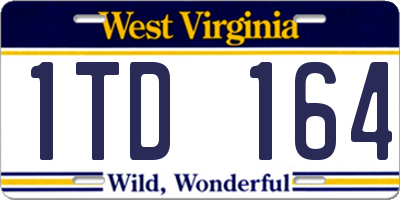 WV license plate 1TD164