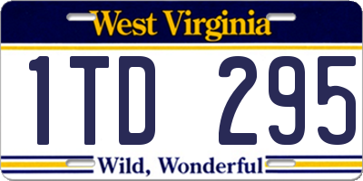 WV license plate 1TD295