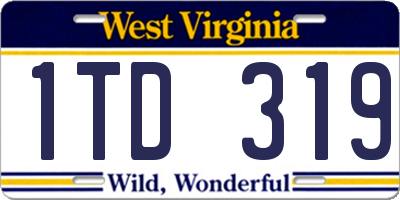 WV license plate 1TD319
