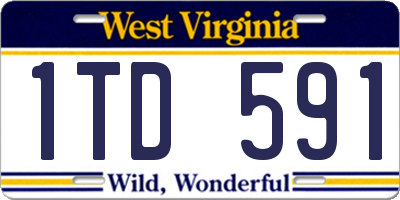 WV license plate 1TD591