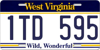 WV license plate 1TD595