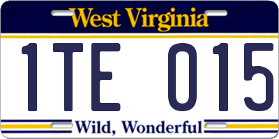 WV license plate 1TE015