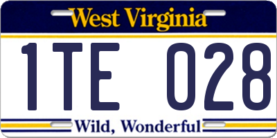 WV license plate 1TE028