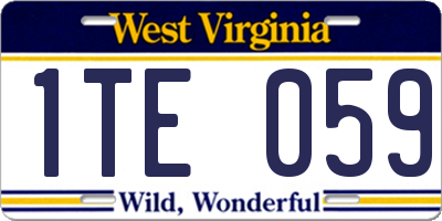 WV license plate 1TE059