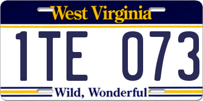 WV license plate 1TE073