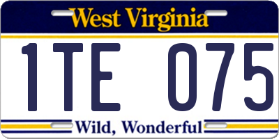 WV license plate 1TE075