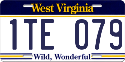 WV license plate 1TE079