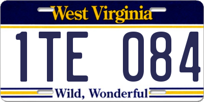 WV license plate 1TE084