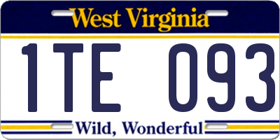 WV license plate 1TE093