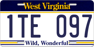 WV license plate 1TE097