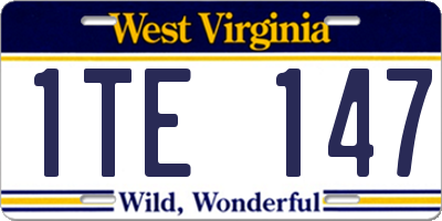 WV license plate 1TE147
