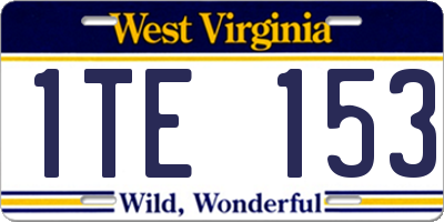 WV license plate 1TE153