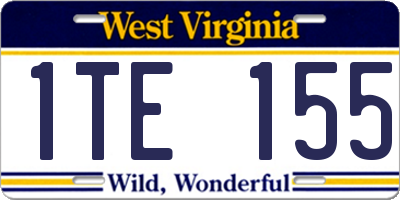 WV license plate 1TE155