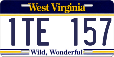 WV license plate 1TE157
