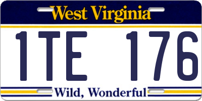 WV license plate 1TE176