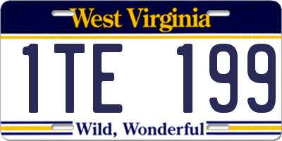 WV license plate 1TE199