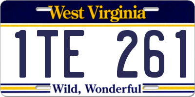 WV license plate 1TE261