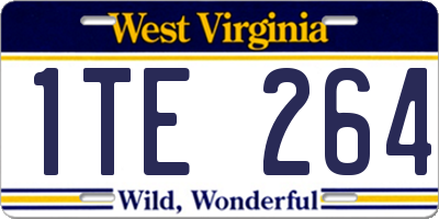 WV license plate 1TE264