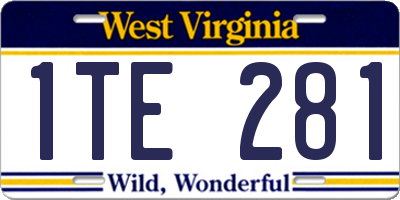 WV license plate 1TE281