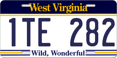 WV license plate 1TE282