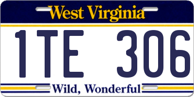 WV license plate 1TE306
