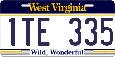 WV license plate 1TE335