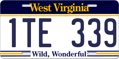 WV license plate 1TE339