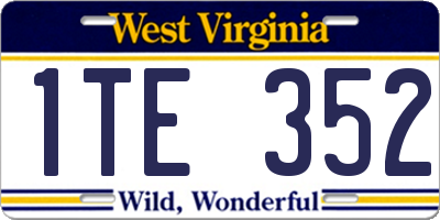 WV license plate 1TE352