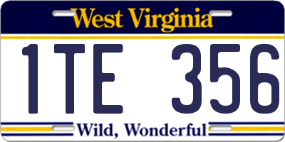 WV license plate 1TE356
