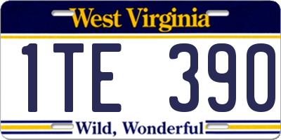 WV license plate 1TE390