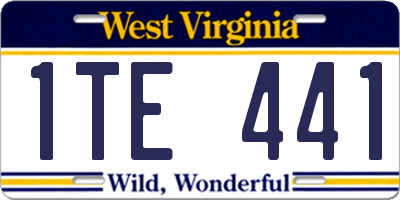 WV license plate 1TE441