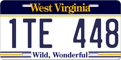 WV license plate 1TE448