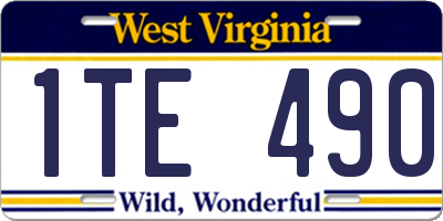 WV license plate 1TE490