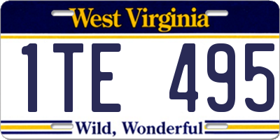 WV license plate 1TE495