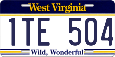 WV license plate 1TE504