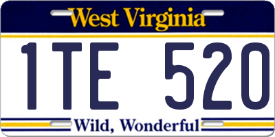 WV license plate 1TE520