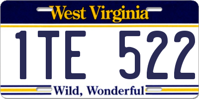 WV license plate 1TE522