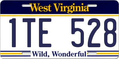 WV license plate 1TE528