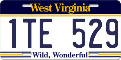 WV license plate 1TE529