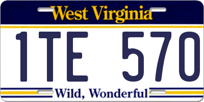 WV license plate 1TE570
