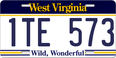 WV license plate 1TE573
