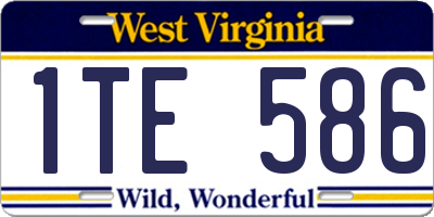 WV license plate 1TE586
