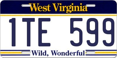 WV license plate 1TE599