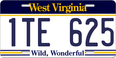 WV license plate 1TE625
