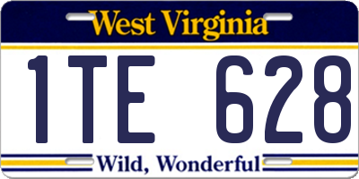 WV license plate 1TE628