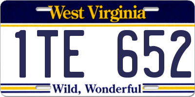 WV license plate 1TE652
