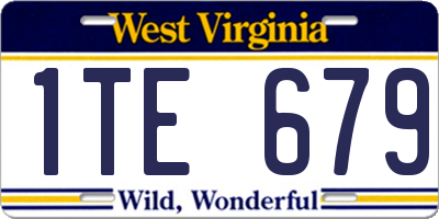 WV license plate 1TE679