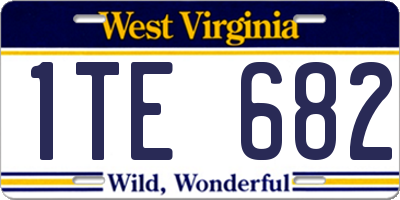 WV license plate 1TE682
