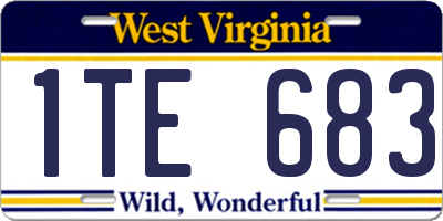 WV license plate 1TE683